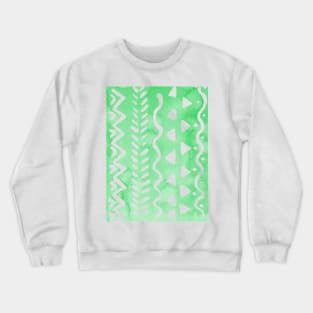 Loose boho chic pattern - green Crewneck Sweatshirt